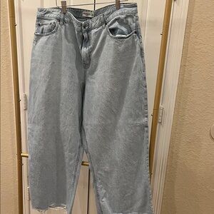Abercrombie & Fitch Light Wash Wide Leg Jeans